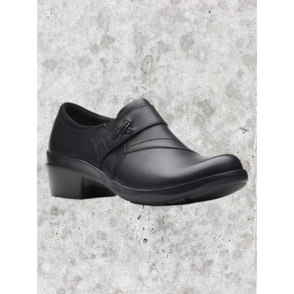 NEW Clarks Angie‎ Pearl Womens 10M Black Slip On Loafers Ultimate Comfort Shoes